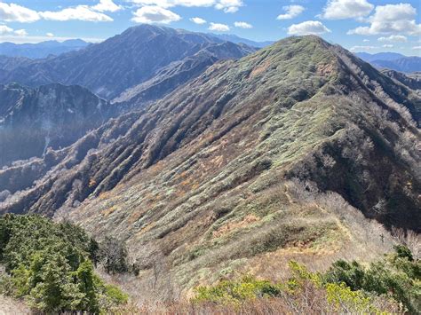 大門山|奈良岳（倉谷三方岳）・大門山の登山ルート・コースタイム付き。